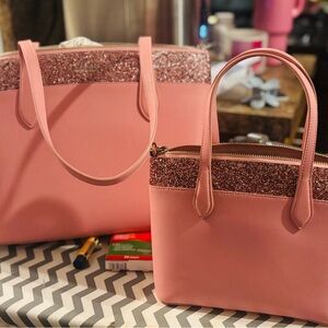 Kate Spade Pink Glitter Tote Bag